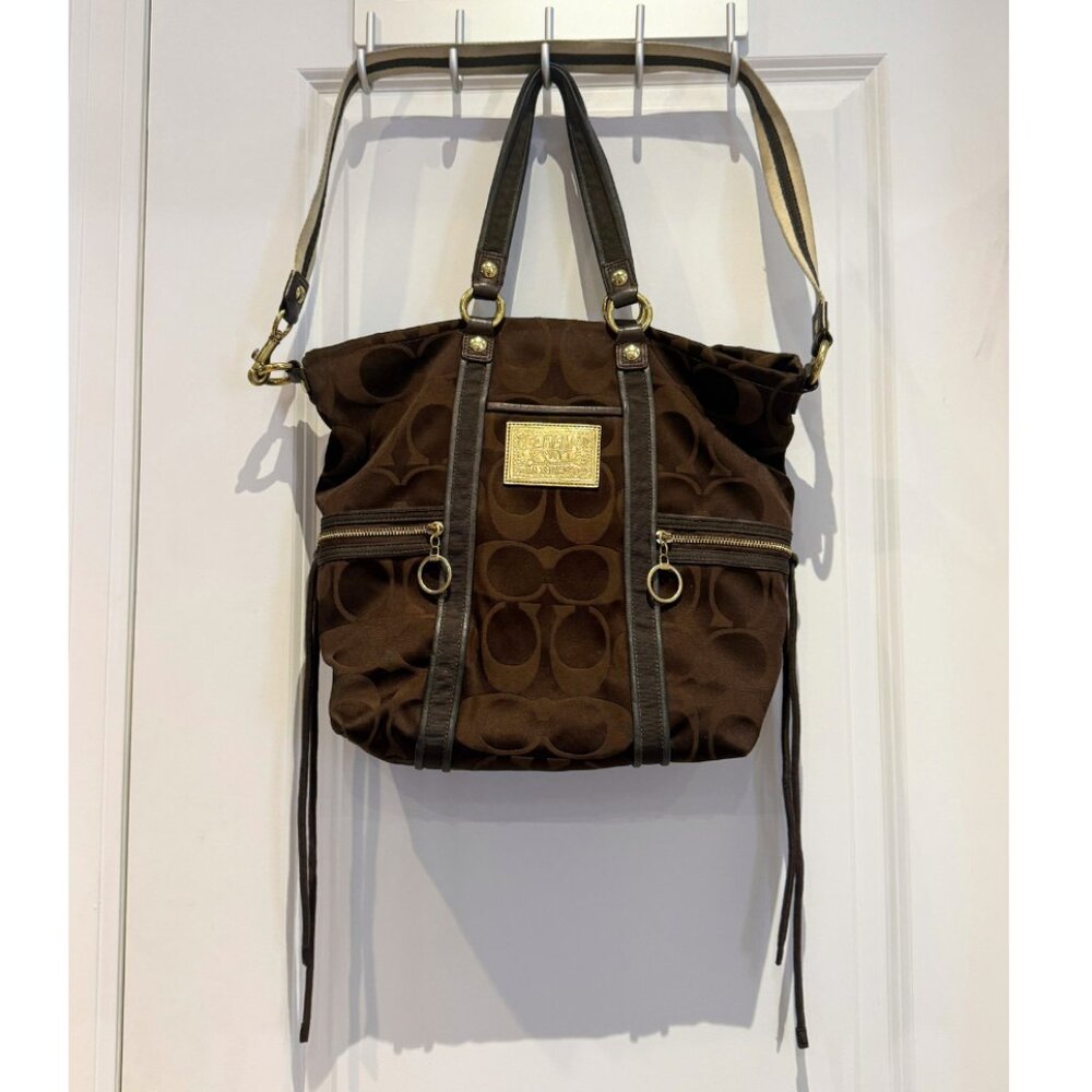 Vintage Coach Poppy Signature Spotlight Tote